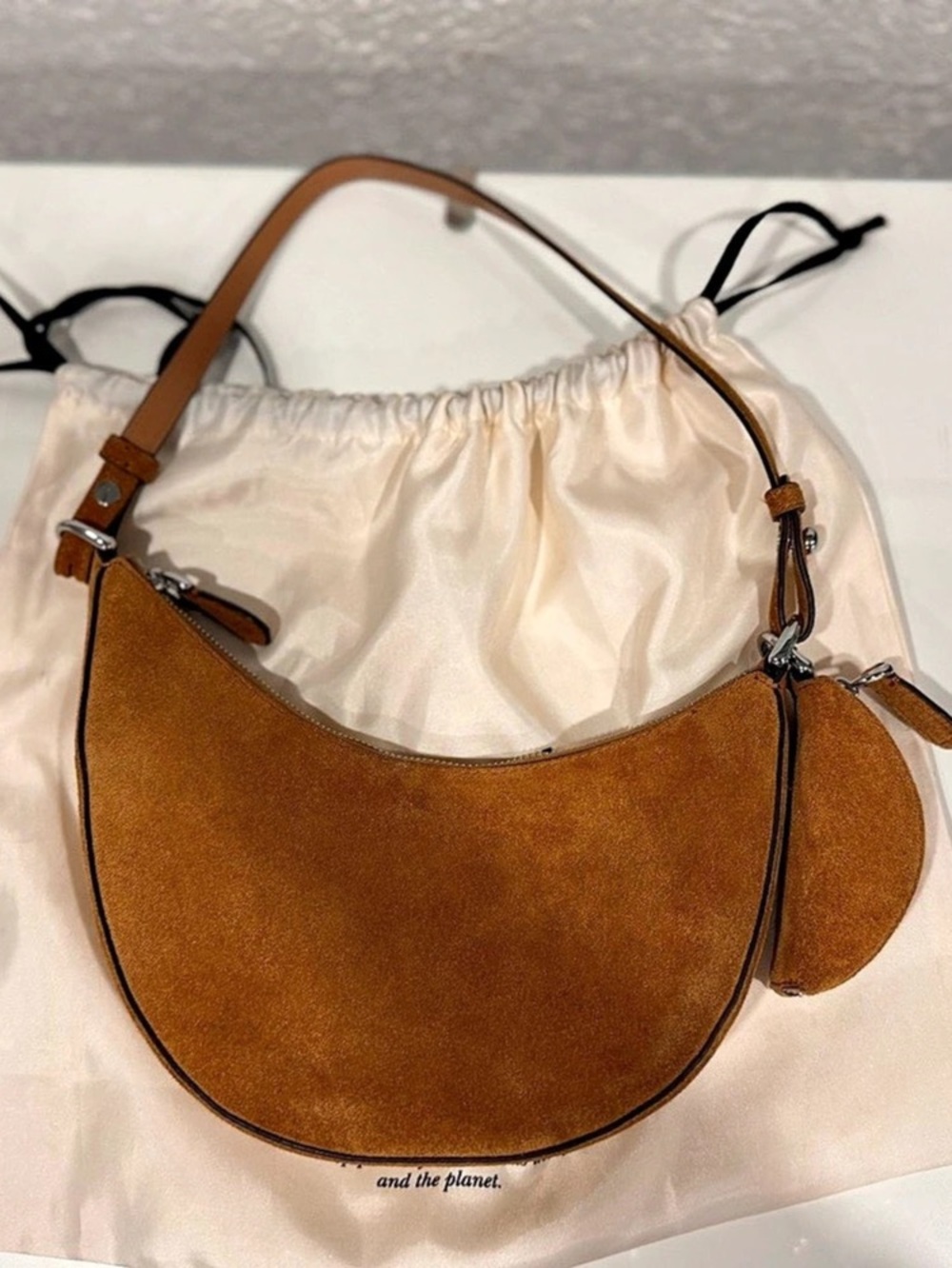 Kate Spade New York Duo Suede Mini Shoulder Bag Brown